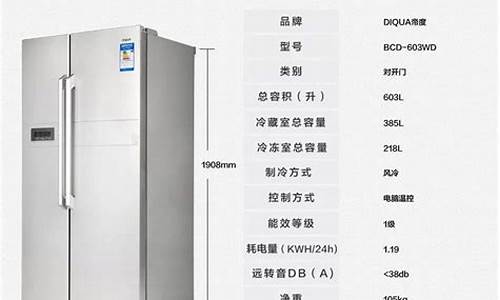 冰箱尺寸双开门十字门_双开门冰箱一般尺寸长宽高